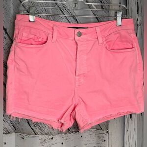 J BRAND Neon Pink Jean Shorts 27 Button Fly